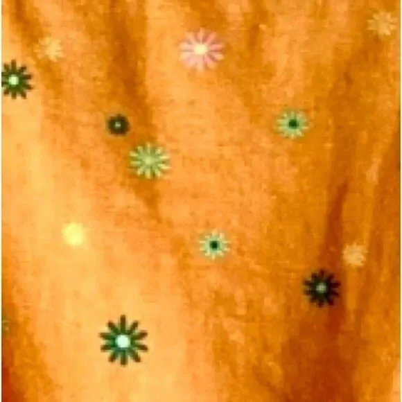 NEW Nordstrom Abound Orange Asterisk Floral Linen Print Camisole Top Size XS - Picture 4 of 8